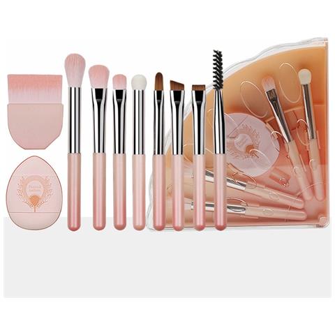 Set Di Pennelli Da Trucco Portatile Pavone 10 Pezzi - Mini Pennelli Da Viaggio Pieghevoli - Foto 1