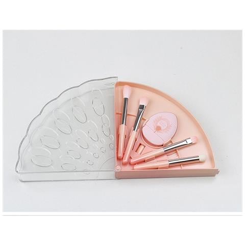 Set Di Pennelli Da Trucco Portatile Pavone 10 Pezzi - Mini Pennelli Da Viaggio Pieghevoli - Foto 7