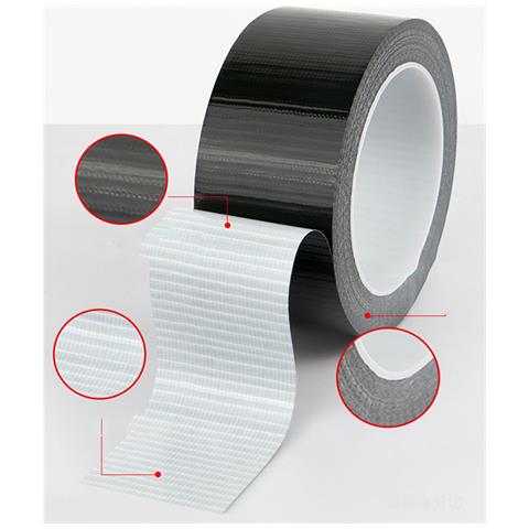 Nastro Telato Monofacciale 10m (5 Rotoli) - Adesivo Forte, Bianco  30 Mm - Foto 5