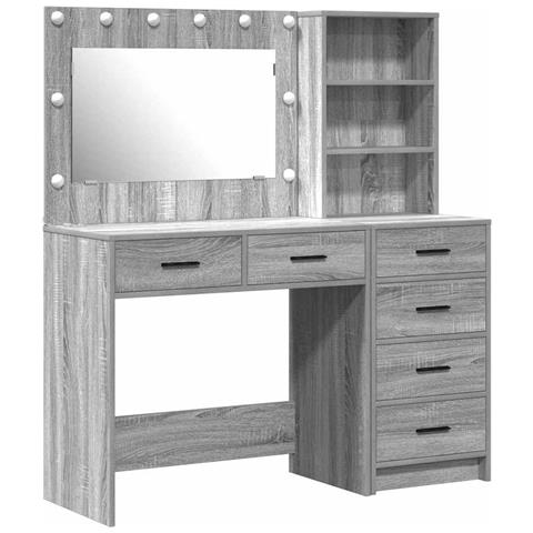 Tavolo da Trucco con cassetto Grigio chiaro 78.5 x 41 x 135 cm - Foto 1