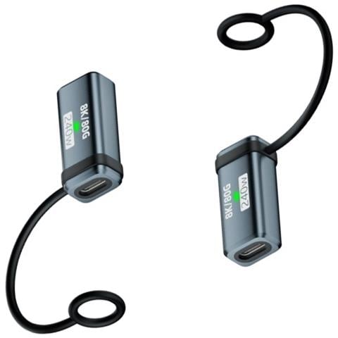 Adattatore Da Usb-c Femmina A Femmina 240w, 120gbps, Supporta 16k@ 60hz (confezione Da 2) Blue - Foto 1
