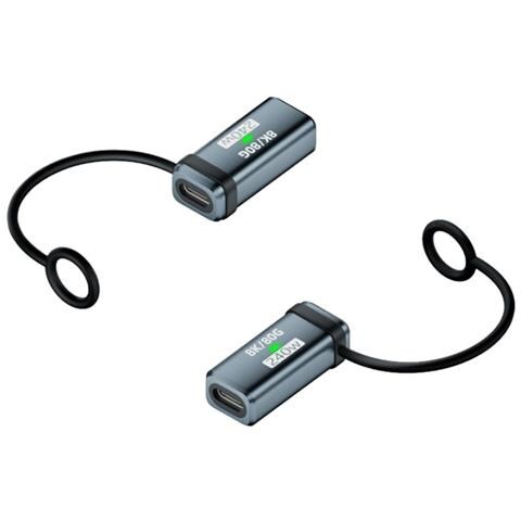 Adattatore Da Usb-c Femmina A Femmina 240w, 120gbps, Supporta 16k@ 60hz (confezione Da 2) Blue - Foto 3
