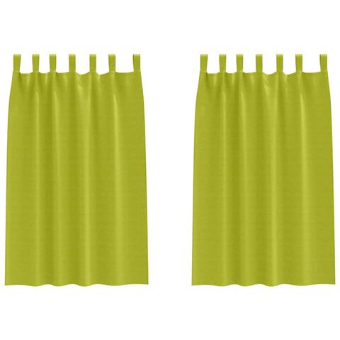 Tende con tende 2 pcs Mela verde 175x140cm Poliestere - Foto 1