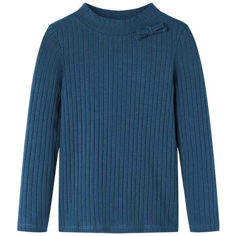 Maglietta per Bambini a Maniche Lunghe a Costine Blu Marino 92 - Foto 1