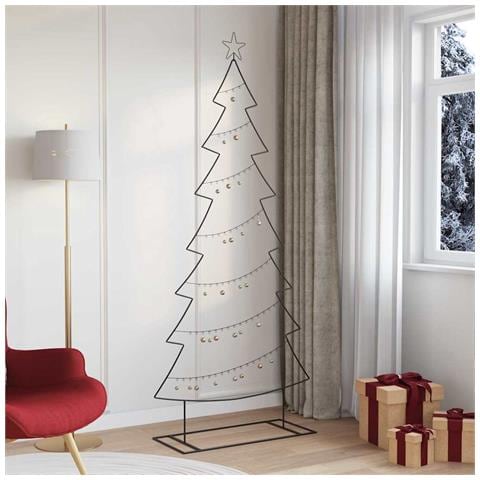Albero di Natale in metallo con supporto Nero 210 cm Acciaio - Foto 2