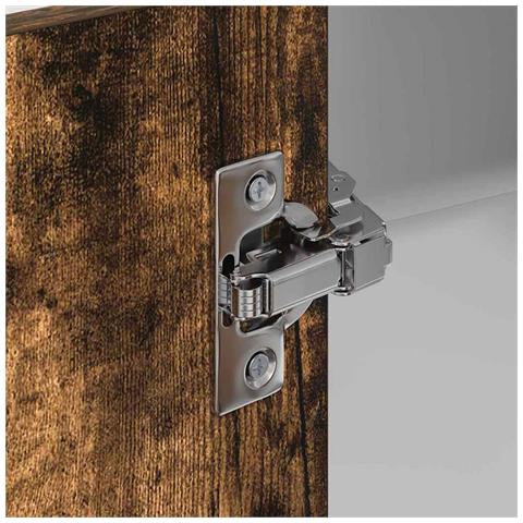 Armadio pensile con porta Riga Rovere Affumicato e Bianco - Foto 9