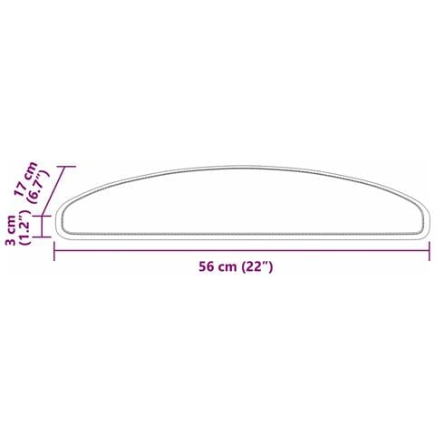 Tappetini per scale autoadesivi 15 pcs Grigio 56 x 17 x 3 cm - Foto 9