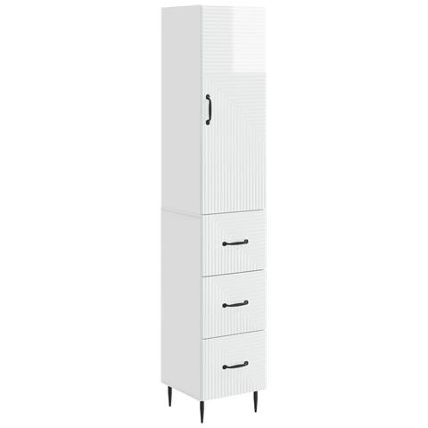 Set di armadi 2 pcs Bianco Lucido 33 x 34,5 x 90 cm - Foto 1