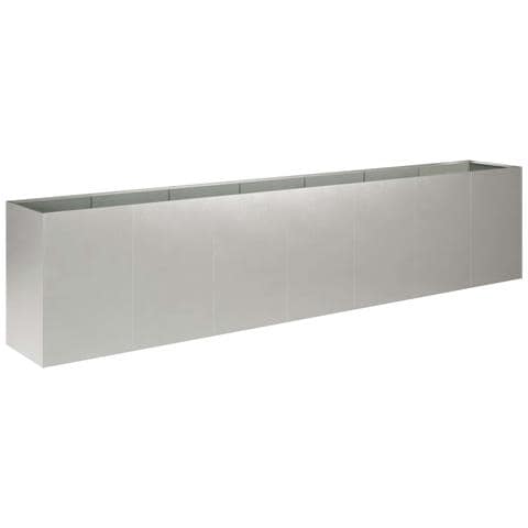 Vaso da giardino Argento 280 x 40 x 60 cm Acciaio Inox - Foto 1