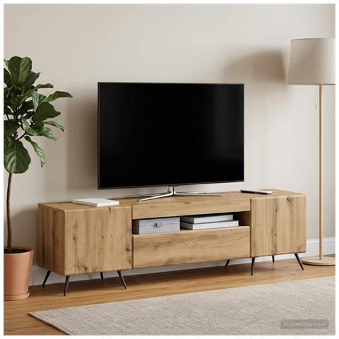 Mobile TV LED Rovere Artigianale Legno ingegnerizzato - Foto 2