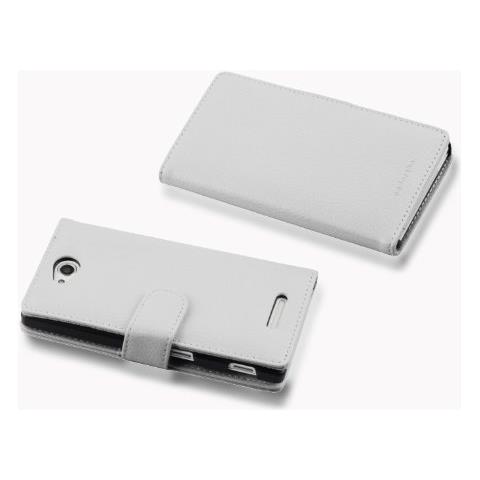 Cadorabo Custodia Compatibile Con Sony Xperia C In Magnesio Bianco - Coperchio Protettivo In Ecopelle Testurizzata E Tasca Per Carte Di Credito - Foto 2
