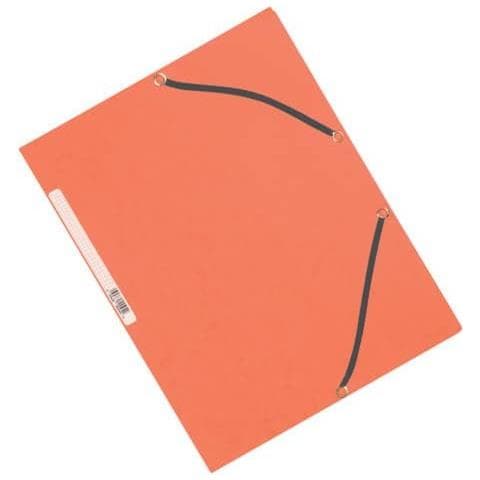 Cartellina A 3 Lembi Con Elastico 24,3x32 Cm Cartoncino Manilla 375 G / m² Arancio - Kf02170 (conf. 10)  - Foto 1