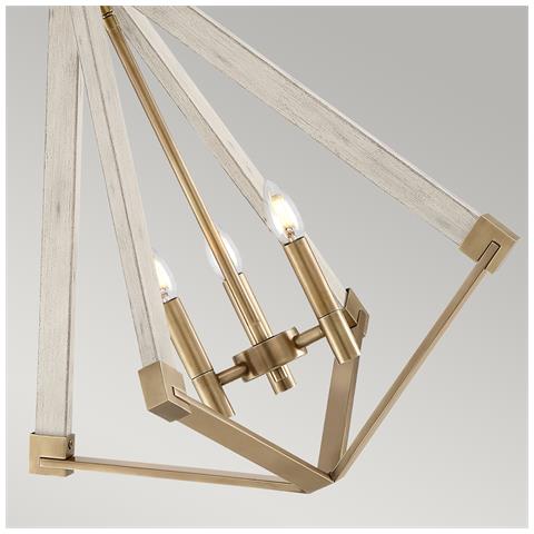 Lampadario 3 Luci Finitura Ottone, E14 - Foto 2