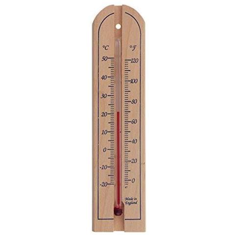 Tradizionale In Legno In Camera Termometro Per Misurare Temperatura Ambiente - Pu Essere Utilizzato Al Coperto O Allaperto Ed Ideale Per Casa Ufficio Giardino Serra O Garage - Foto 1