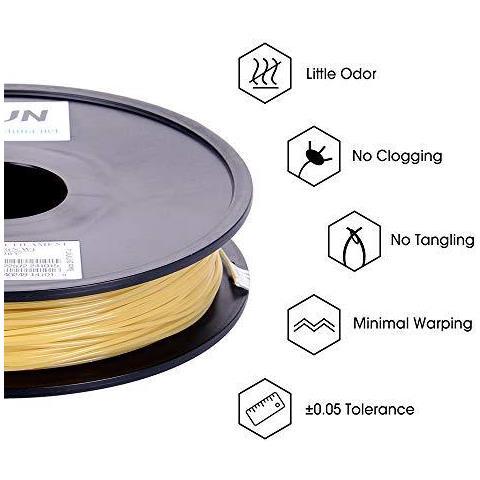 Solubile In Acqua Pva Filamento 175 Millimetri Pva Stampante 3d Filamento Precisione Dimensionale - 005 Millimetri 0.5kg (11 Libbre) Spool Di Stampa 3d Filamento Materiale Di Supporto Per Le Stampanti 3d Naturale - Foto 4