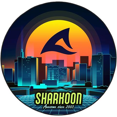 Skiller SFM11 Retro Tappetino per Sedia Gaming in Poliestere Diametro 120 cm - Blu / Giallo - Foto 1