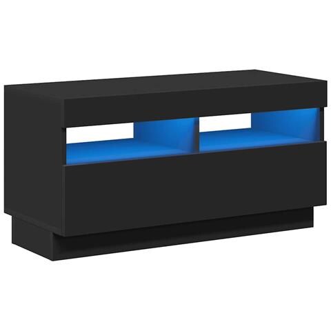 Mobile Porta TV con Luci LED Nero 80x35x40 cm - Foto 1