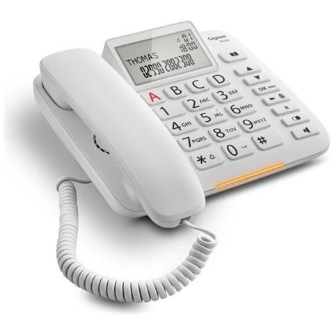 Dl380 Telefono Analogico Bianco Identificatore Di Chiamata - Foto 1