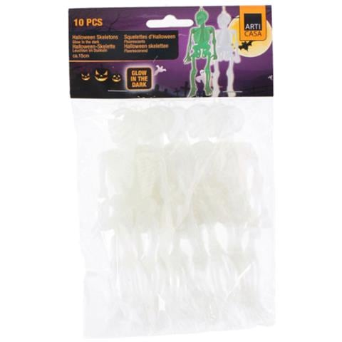 Confezione Da 10 Scheletri Di Halloween - Glow In The Dark - 71858 - Foto 2