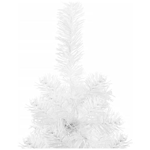 Albero Natale Artificiale Sottile a Metà Supporto Bianco 210 cm - Foto 8