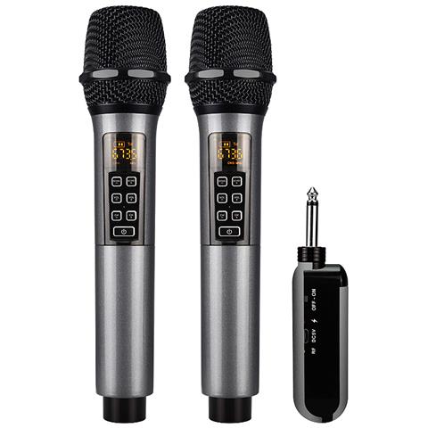 Microfono Wireless In Confezione Da 2 / Riverbero Bluetooth Con Cavo Porta Android Black - Foto 1