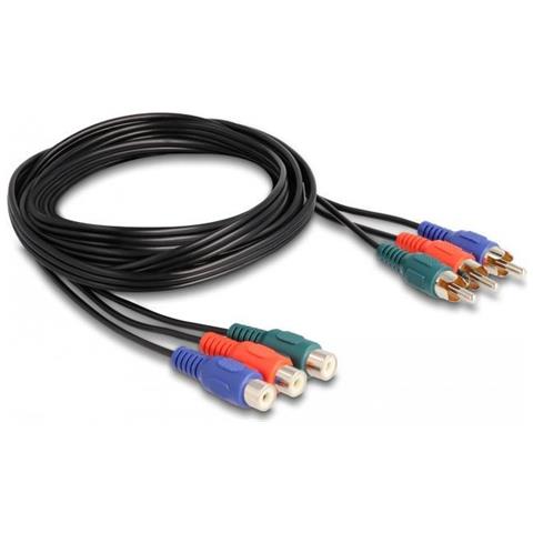 Cavo Di Prolunga Cinch Rgb Da 3 X Spine A 3 X Prese Da 1 M - Foto 2