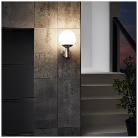 Applique Contemporanea Da Esterno Nisia-z 1 Luce Acciaio Inox Grigio - Foto 1
