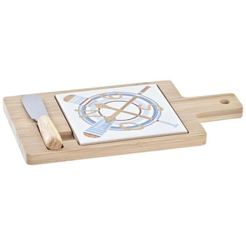 Tagliere Per Formaggi Dkd Home Decor 21,5 X 11,8 X 1,5 Cm Gres - Foto 1