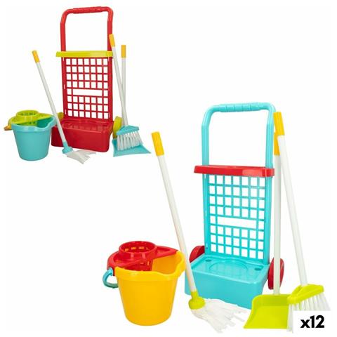 Carrello Delle Pulizie Con Accessori Colorbaby Giocattolo 5 Pezzi 30,5 X 55,5 X 19,5 Cm (12 Unità) - Foto 1