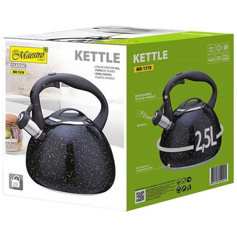 Teiera Feel Maestro Mr-1310 Nero Acciaio Inossidabile 2,5 L - Foto 2
