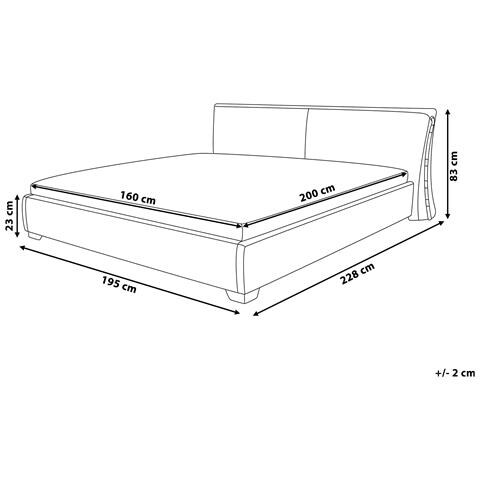 Letto Matrimoniale Imbottito In Pelle Oro 160 X 200 Cm Paris - Foto 2