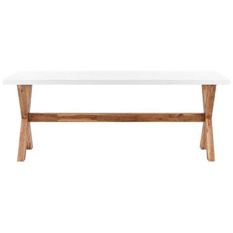Set Da Pranzo Da Giardino In Cemento Con 6 Sedie Beige Olbia - Foto 8