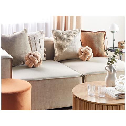 Cuscino Decorativo Malni Bouclé 19 X 19 Cm Tinta Unita Beige Sabbia - Foto 1