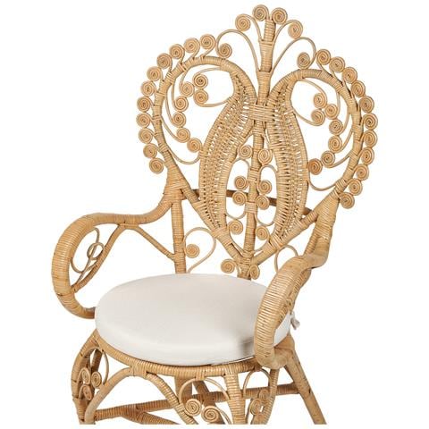 Sedia Peacock Carrara Rattan Naturale - Foto 6