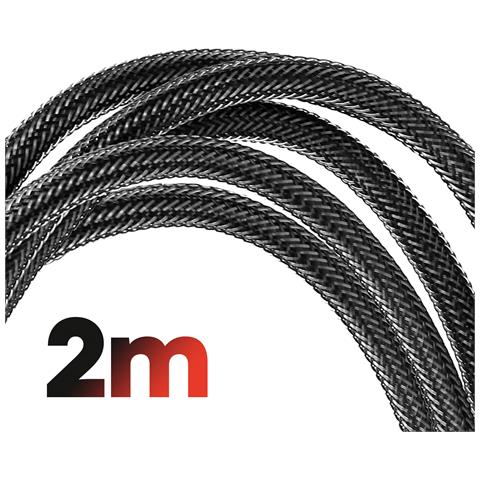 Cavo Hdmi 2.1 8k 60hz Ultra Hd Audio Dolby Atmos Nylon Intrecciato 2m, Grigio Scuro - Foto 2