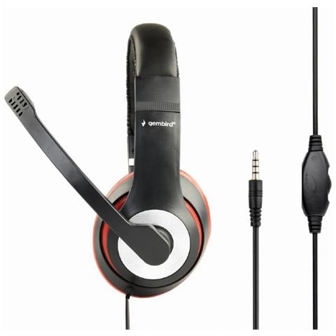 MHS-03-BKRD cuffia e auricolare Cablato A Padiglione Giocare Nero, Rosso - Foto 2