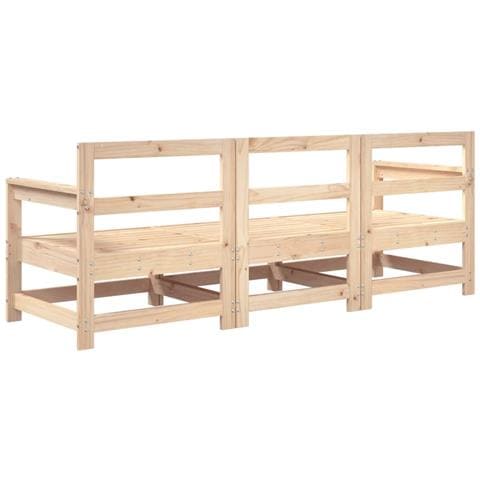 Set Salotto Da Giardino 3 Pz In Legno Massello Di Pino - Foto 3