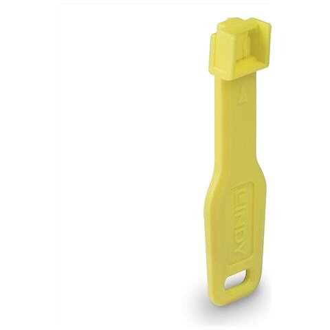 47900 clip sicura Bloccaporte + chiave RJ-45 Giallo Acrilonitrile butadiene stirene (ABS) 10 pz - Foto 4