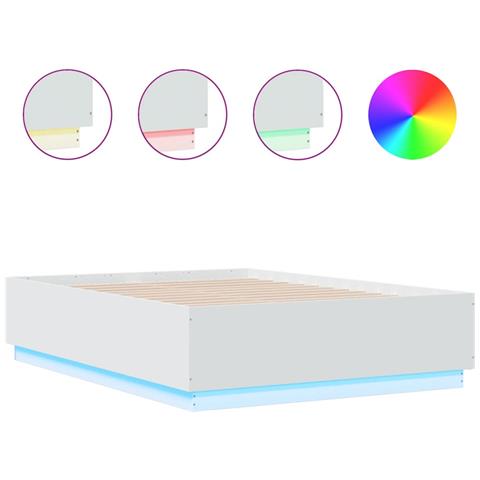 Giroletto Con Luci Led Bianco 135x190 Cm In Legno Multistrato - Foto 2