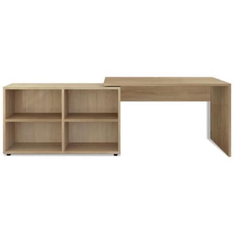Lusso Casadino -  Scrivania Angolare Con 4 Ripiani Rovere - Foto 2