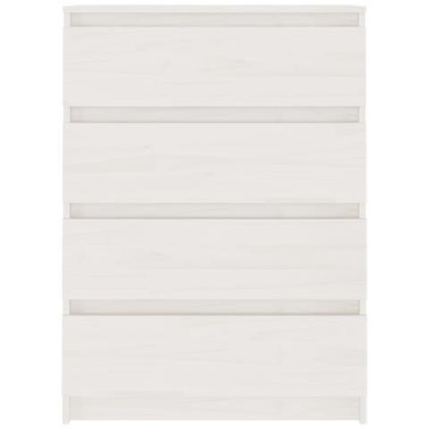 Credenza Bianca 60x36x84 Cm In Legno Massello Di Pino - Foto 2