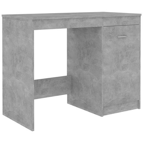 Lusso Casadino -  Scrivania Grigio Cemento 100x50x76 Cm In Legno Multistrato - Foto 1