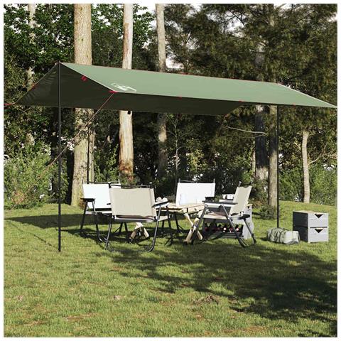 Lusso Casadino -  Telone Da Campeggio Verde 500x294 Cm Impermeabile - Foto 2