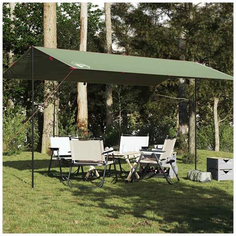 Lusso Casadino -  Telone Da Campeggio Verde 500x294 Cm Impermeabile - Foto 8