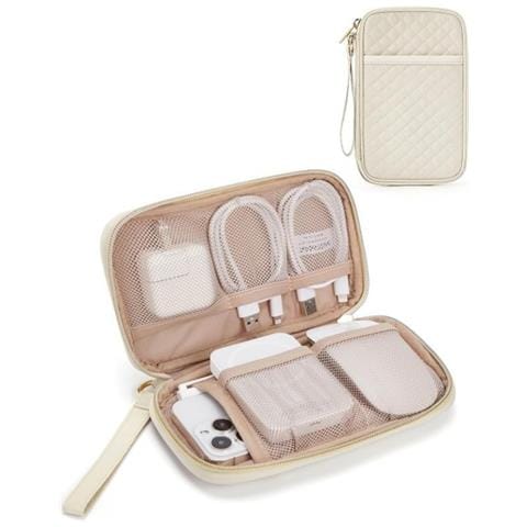 Borsa Organizer Per Dispositivi Elettronici Portatili Beige - Foto 1