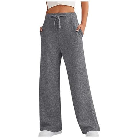 Pantaloni Casual A Vita Alta Gray M - Foto 1