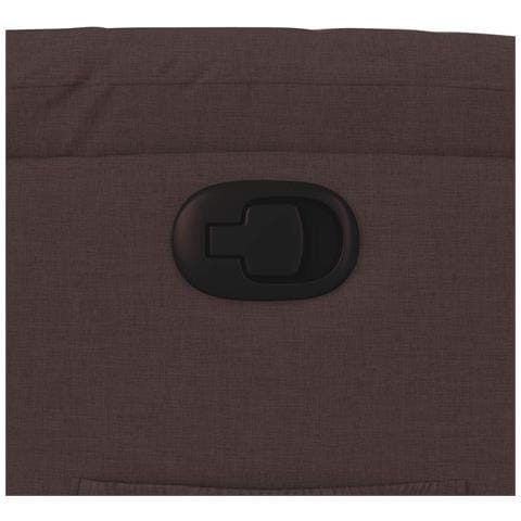 Poltrona Reclinabile Marrone Scuro in Tessuto - Foto 9