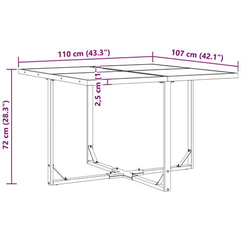Set da pranzo da giardino 6 pezzi con cuscini in acciaio e rattan sintetico di - Foto 9