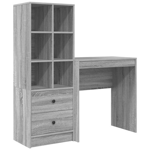 Scrivania con Storage Grigio Sonoma Legno Ingegnerizzato - Foto 1
