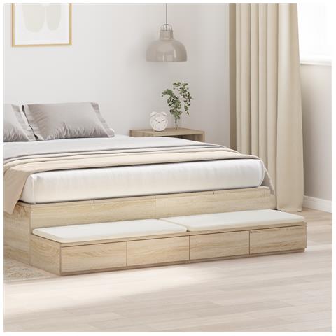 Cassetti per Letti  Rovere Sonoma 135x36,5x16,5 cm in Legno Ingegnerizzato - Foto 2